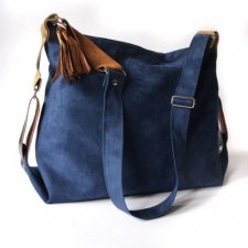torba - navy blue&leather 2 -
