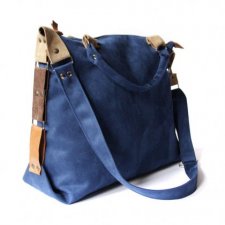 torba - navy blue&leather II-