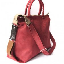 torba - cherry red&leather -