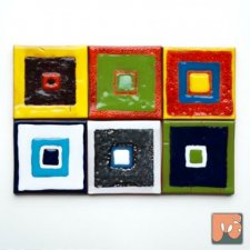 Kolorowe kwadraty - kafle - dekory