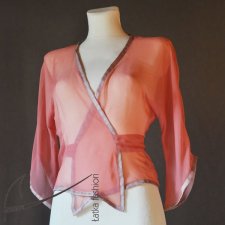Crimson kimono-bluzka jedwabna