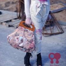 Torebka Retro pocztówka na Kwiatach
