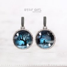Star Girl rower/bocian - kolczyki silver