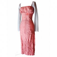Raspberry silk dress