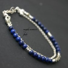 bransoletka granatowa dżdżownica