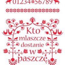 Plakat Kto mlaszcze dostanie w paszczę
