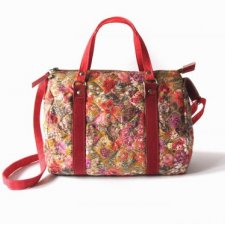 torebka midi - pik flowers with red -