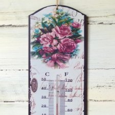 Termometr z bukietem róż