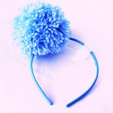 POP BLUE SKY! - pompon NA GŁOWĘ