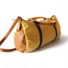 torebka midi long - yellow&camel -