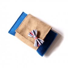 etui II- navy blue&beige&stripes -