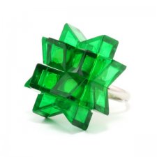 pierścionek - zielona gwiazdka