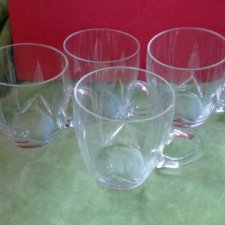 4 kryształowe szklanki