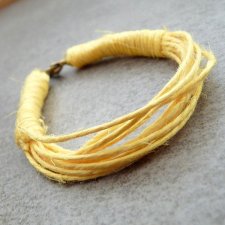 len żółty - bransoletka