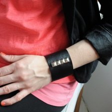 Bransoletka Czarna z Ćwiekami