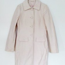 topshop pudroworóżowy retro trencz