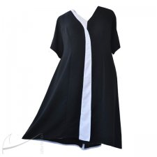 Czarno-biała- sukienka plus size