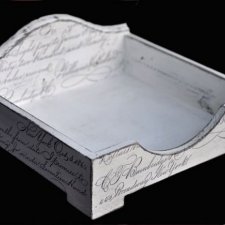 Uroczy drewniany serwetnik - pudełko na serwetki w stylu shabby chic