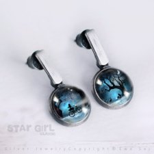 Star Girl - mini earrings (rower, Bocian)