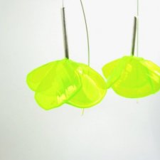 Neonowe eko kolczyki - fiołki