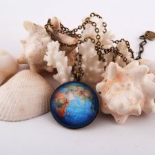 Medalion Globus Niebieski