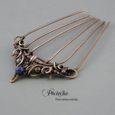 Elegance - grzebyk ozdobny do włosów z lapis lazuli