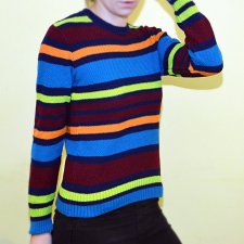 neonowy sweterek H&M