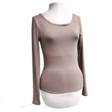 Beige nut-brown Jersey Top