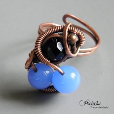 Blue - pierścionek ze szkłem