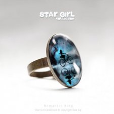 Star Girl i Rower - pierścionek