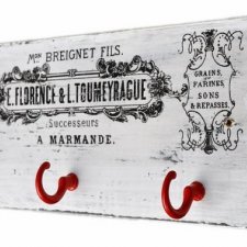 Drewniany wieszak  -  shabby chic