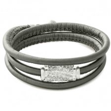 Gray strap with crystal bead.