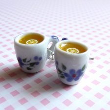 Kolczyki kubeczki z herbatą
