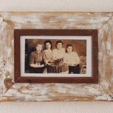 Vintage - Brązowa Ramka - stare drewno