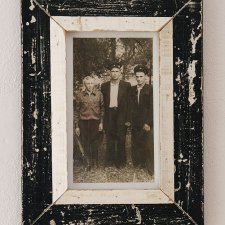 Vintage - Czarna Ramka - stare drewno