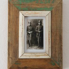 Vintage - Zielona Ramka - stare drewno