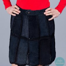 Skórzana paczworkowa spódnica Camerino S