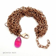 migdał ruby - bransoletka miedziana