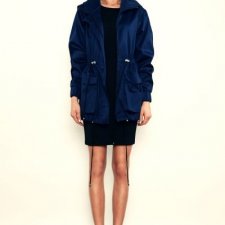 Designerska kurtka - granatowa parka
