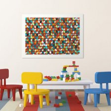 OBRAZ NA PŁÓTNIE 70x50cm DOMKI 02-1