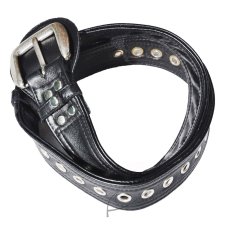 Black and silver belt