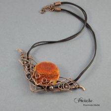 Feniks - naszyjnik z agatem ognistym