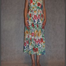 Kwiecista vintage - sukienka pin-up L