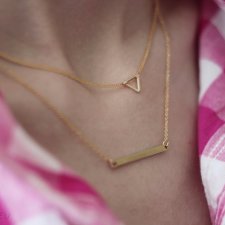 16k Gold Plated Tiny Triangle Necklace