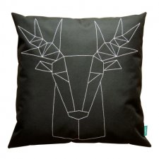 Geometryczny Jeleń - dwie kanapowe poduszki
