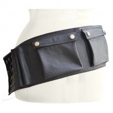 Leather Pickpocket-pas skórzany-czarny