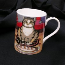 The Fat Cat Linda jasne smith porcelanowy koci kubek