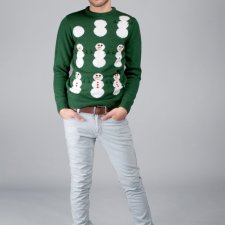 sweter w bałwany