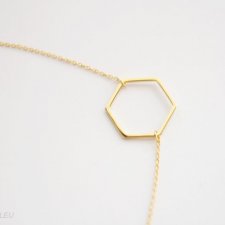 16k Gold Plated Hexagon Necklace
