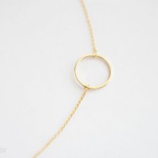 16k Gold Plated Circle Necklace